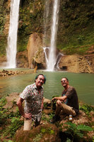Patrick Blanc and Pascal Heni in front of Tenaru Falls, Guadalcanal, Solomon Islands, Sept. 2019