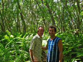 Patrick Blanc and Pascal Heni in the Jozani forest, Zanzibar, Tanzania, June 2006