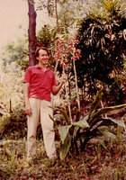 Patrick Blanc and Phaius tankervilleae, Doi Suthep, Thailand, March 1983