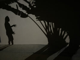 Patrick Blanc and Ravenala madagascariensis, Kota Kinabalu, Sabah, Borneo, July 2022