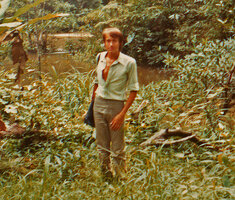 Patrick Blanc at 19 during his first field trip, Khao Yai NP, Aug. 1972