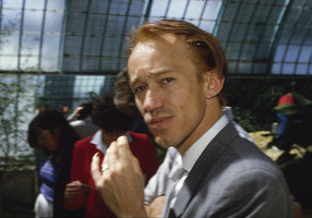 Patrick Blanc at a plant exhibition, Paris, 1990
