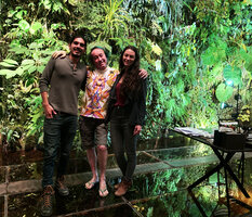 Patrick Blanc at home with Hector Castillo and his girl friend, Dec. 2021