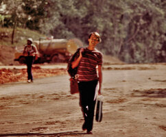 Patrick Blanc back from field trip in forest, Khao Yai NP, Thailand, March 1983