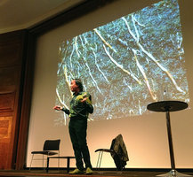 Patrick Blanc during a conference, London, Oct 2013