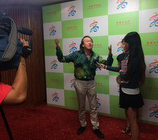 Patrick Blanc during a journalist interview, Kaohsiung, Taiwan, Oct. 2015
