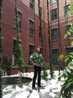 Patrick Blanc exploring the site of a possible new project, New York, July 2016