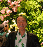 Patrick Blanc happy at the  inauguration of his Butterfly Dance, National Theater, Taipeh, Taiwan, Dec. 2009