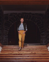 Patrick Blanc in a hotel, Chili, Dec. 1993