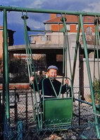 Patrick Blanc in a playground, Suresnes, Nov. 1957