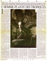 Patrick Blanc in front of his home Alocasia, Portrait in Liberation, Jan.1992
