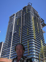 Patrick Blanc in front of One Central Park, Sydney, September 2013