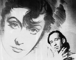 Patrick Blanc in front of Zarah Leander image, Paris, 1988