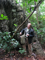 Patrick Blanc in karst forest, Halong Bay, Vietnam, Jan. 2007