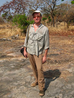 Patrick Blanc in rocky savanna, Mali, Feb 2006