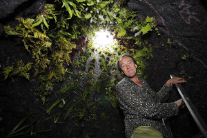 Patrick Blanc inside his Spirale Vegetale, Chaumont sur Loire, France