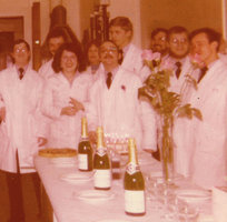 Patrick Blanc in the material test chemistry laboratory at the end of his military duty in French army, Feb.1980