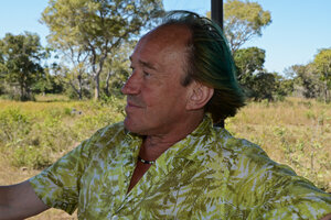 Patrick Blanc in the Pantanal savanna, Cuiaba, Brazil, July 2012