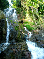 Patrick Blanc in waterfall, Koh Samui, Thailand, July 2007