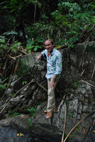 Patrick Blanc, just after discovering his new Begonia blancii, El Nido, Palawan, Philippines, Feb 2009