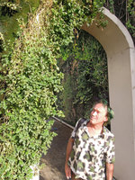 Patrick Blanc looking at his Green Gate Vertical Garden, Bahrain, Oct. 2013