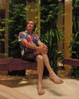 Patrick Blanc looking at his plants, Sofitel Palm Jumeirah, Dubai