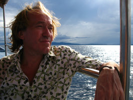 Patrick Blanc on a boat, Andaman, March 2008
