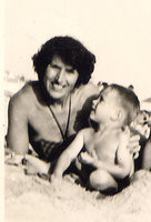 Patrick Blanc, one year old, looking at his Mother, 1954