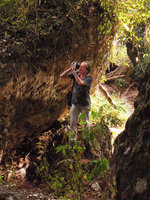 Patrick Blanc photographying saxicolous plants, Dambri Falls, Dalat, Vietnam, Dec. 2011