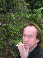 Patrick Blanc smoking, Halong Bay, Vietnam, Jan. 2007