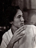 Patrick Blanc smoking, Paris, 1978