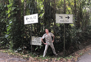 Patrick Blanc so happy to be at the crossroads of Ridley Park, Tanglin, Singapore, Nov. 2019