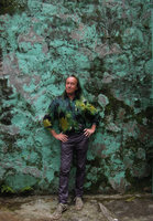 Patrick Blanc totally cryptic along the Jamia mosque wall, Hong Kong, April 2016