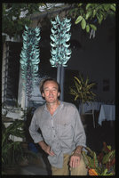 Patrick Blanc under Strongylodon macrobotrys, Penang Hill, Malaysia, 2004