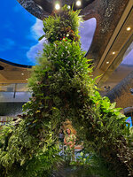 Patrick Blanc under the arch in the Dreamscape Garden, Changi T2 airport, Singapore