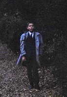 Patrick Blanc walking in the Bois de Boulogne, Dec. 1965