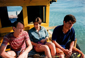 Patrick Blanc with Cecile Ostria and Olivier Ezavin, Tioman, Malaysia, Aug.1987