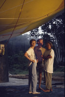 Patrick Blanc with Danielle Clair-Maczulajtys and Julie Halatas, Canopy Raft expedition, Campo, Cameroun, 1991