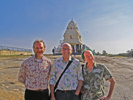 Patrick Blanc with Manfred Kohler and Andrew Grant at the Lalbagh Botanical Garden, Bangalore just after the Indian Green Building Congress, Nov. 2012