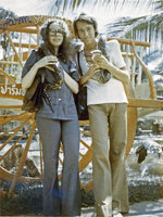 Patrick Blanc with Veronique Lalot during his second field trip,Thailand, 1973