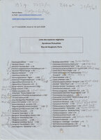 Plant list by Patrick Blanc for the Colonnes Symbiose at Mutualité Française and species distribution on each column, first page