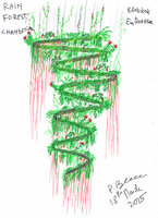 Rain Forest Chandelier , prospective view after one year of plant growth