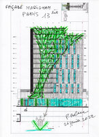 Students Residence by XTU,  another Green Façade proposition by Patrick Blanc, Paris 13