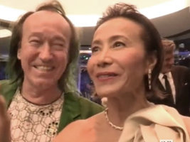 Supaluck Umpujh and Patrick Blanc at the inauguration of EmQuartier, Bangkok, Sept. 2015