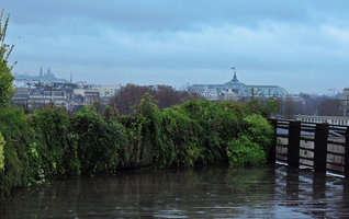 Terrace at the top of the Quai Branly Museum, Dec. 2012