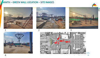 Tiger Wings by Patrick Blanc, site location in Bangalore airport