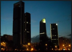 Torre de Cristal, Madrid, Noche