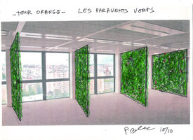 Tour Orange, Les Paravents Verts, Project by Patrick Blanc, Oct. 2010