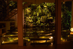 Vertical Garden and Christarium at night, Patrick&#039;s home