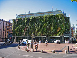 Vertical Garden by Patrick Blanc, covering the car parking above les Halles, Avignon, France